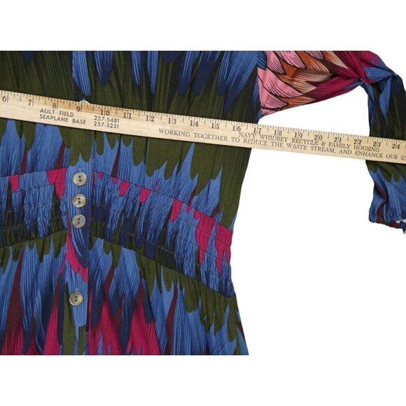 NWOT Soft Surroundings Midi Shirt Dress Women M Ancient Isle Jersey Colorfu Boho - Picture 9 of 12